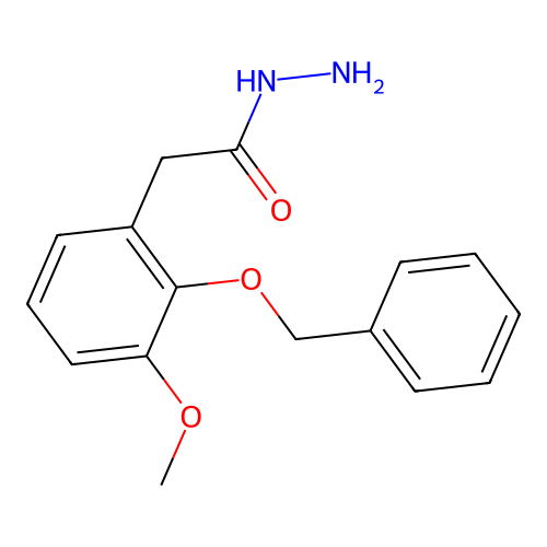 Acetic acid, (2-(benzyloxy)-3-methoxyphenyl)-, hydrazide structure
