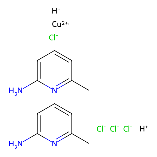 Copper(2+) chloride--6-methylpyridin-2-amine--hydrogen chloride (1/2/2/2) structure