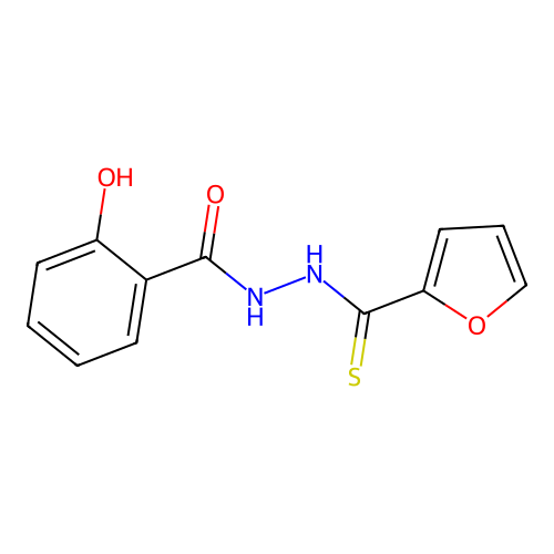 N-Salicyloyl-N'-(2-furylthiocarbonyl)hydrazine structure