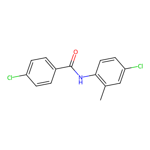 4,4'-Dichloro-2'-methylbenzanilide structure