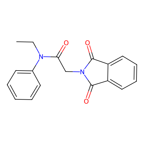 2-(1,3-dioxoisoindol-2-yl)-N-ethyl-N-phenylacetamide structure