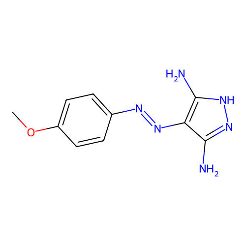 4-[(4-Methoxyphenyl)hydrazono]-4h-pyrazole-3,5-diamine structure