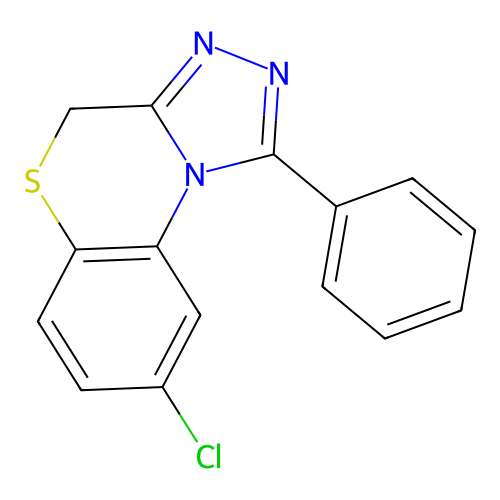 4H-(1,2,4)Triazolo(3,4-c)(1,4)benzothiazine, 8-chloro-1-phenyl- structure