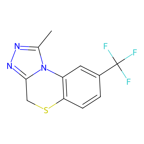 4H-s-Triazolo(3,4-c)(1,4)benzothiazine, 1-methyl-8-(trifluoromethyl)- structure
