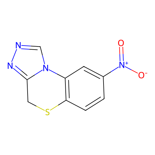 4H-s-Triazolo(3,4-c)(1,4)benzothiazine, 8-nitro- structure
