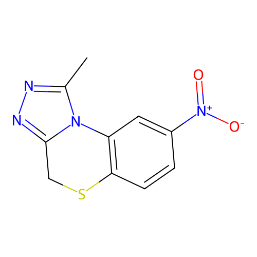 4H-s-Triazolo(3,4-c)(1,4)benzothiazine, 1-methyl-8-nitro- structure