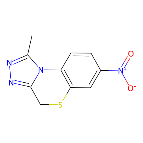 4H-s-Triazolo(3,4-c)(1,4)benzothiazine, 1-methyl-7-nitro- structure