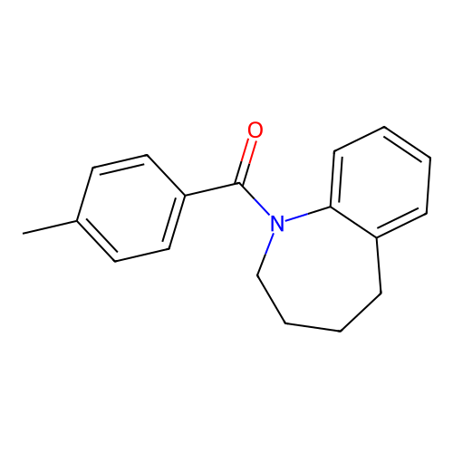 1-(4-methylbenzoyl)-2,3,4,5-tetrahydro-1H-1-benzazepine structure
