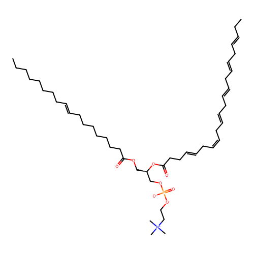 1-Oleoyl-2-docosahexaenoyl phosphatidylcholine structure