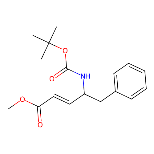 methyl (E)-4-[(2-methylpropan-2-yl)oxycarbonylamino]-5-phenylpent-2-enoate structure