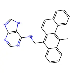 1H-Purin-6-amine, N-((12-methylbenz(a)anthracen-7-yl)methyl)- structure