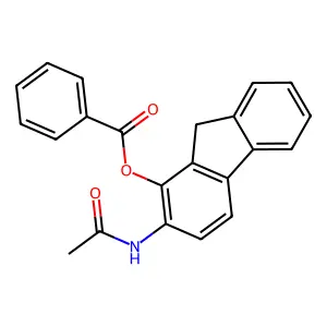 (2-Acetamido-9H-fluoren-1-yl) benzoate structure