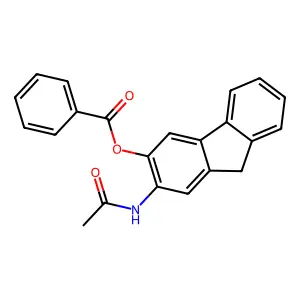 2-Acetamido-9H-fluoren-3-YL benzoate structure