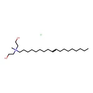 Bis(2-hydroxyethyl)-methyl-octadec-9-enylazanium chloride structure