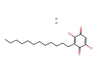 2,5-Cyclohexadiene-1,4-dione, 3-dodecyl-2,5-dihydroxy-, dipotassium salt structure