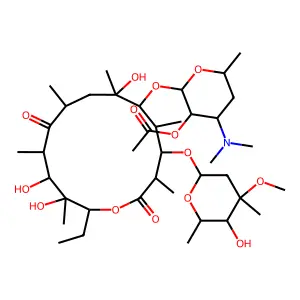 Erythromycin 2'-acetate structure