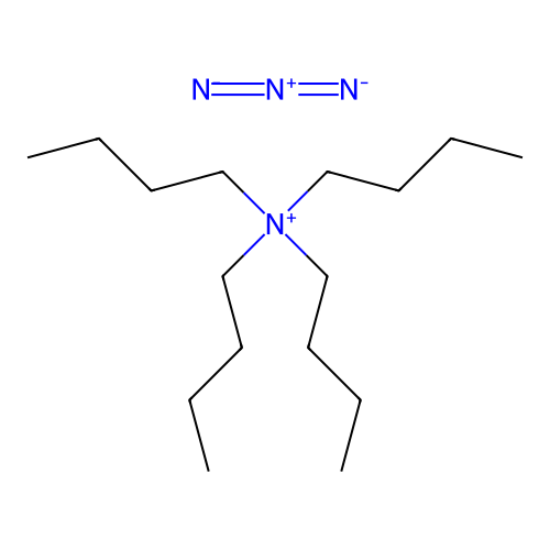 1-Butanaminium, N,N,N-tributyl-, azide structure