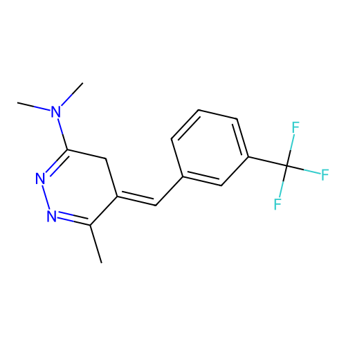 3-Dimethylamino-5-(3'-trifluoromethyl)-6-methyl(4H)-pyridazine structure