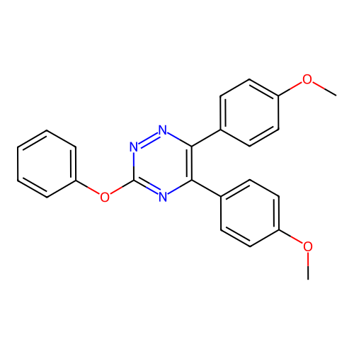 1,2,4-Triazine, 5,6-bis(4-methoxyphenyl)-3-phenoxy- structure