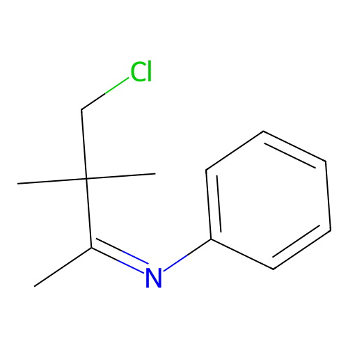 Benzenamine, N-(3-chloro-1,2,2-trimethylpropylidene)- structure