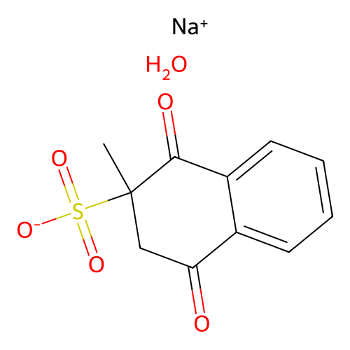 Menadione sodium bisulfite hydrate structure