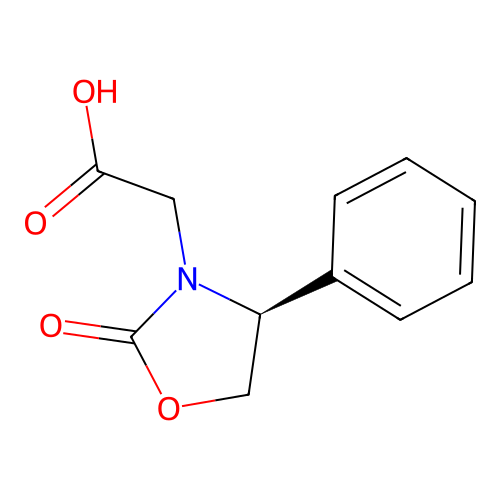 (S)-(+)-2-Oxo-4-phenyl-3-oxazolidineacetic acid structure