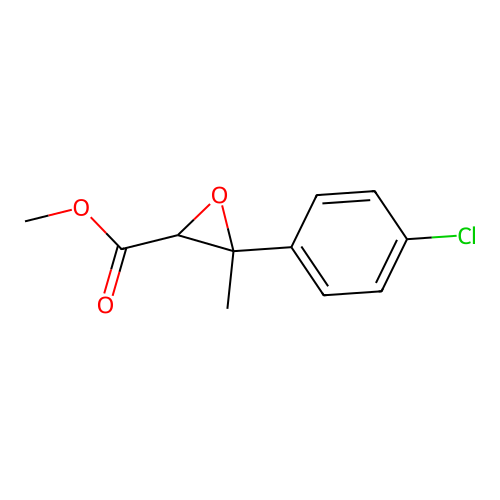 Methyl 3-(4-chlorophenyl)-3-methyloxirane-2-carboxylate structure