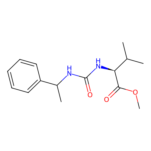 methyl N-[(1-phenylethyl)carbamoyl]-L-valinate structure