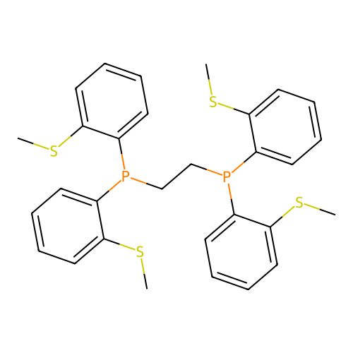 Phosphine, 1,2-ethanediylbis[bis[2-(methylthio)phenyl]- structure