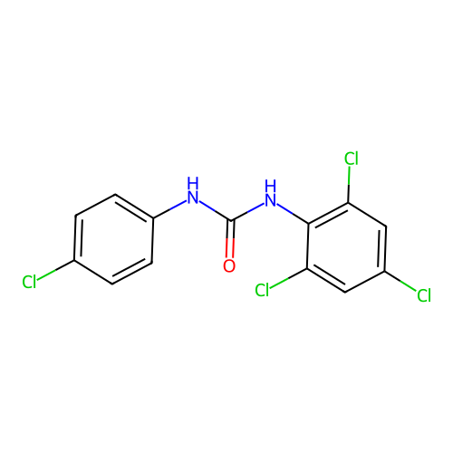 1-(4-Chlorophenyl)-3-(2,4,6-trichlorophenyl)urea structure