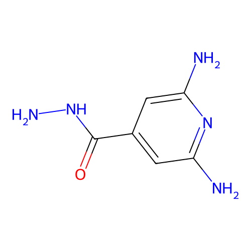 4-Pyridinecarboxylic acid, 2,6-diamino-, hydrazide structure