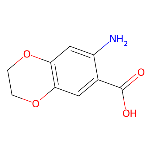 7-Amino-2,3-dihydro-1,4-benzodioxine-6-carboxylic acid structure