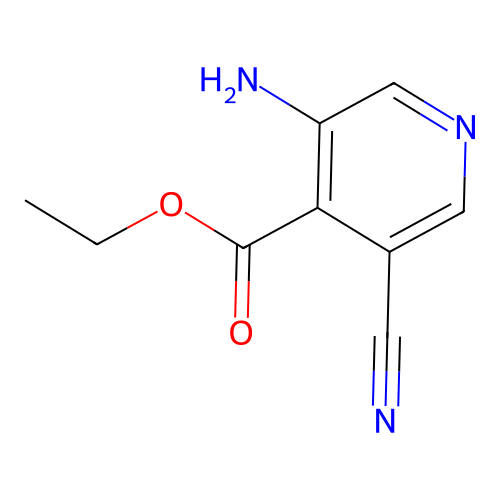 Ethyl 3-amino-5-cyanopyridine-4-carboxylate structure