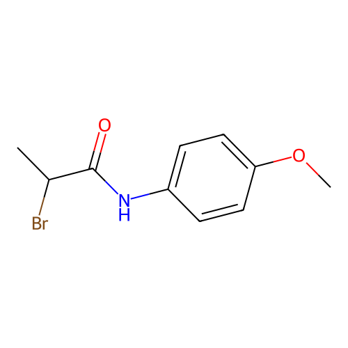 2-bromo-N-(4-methoxyphenyl)propanamide structure