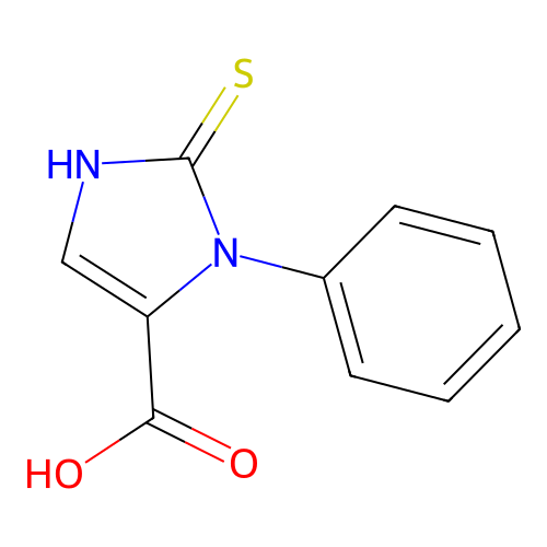 3-phenyl-2-thioxo-2,3-dihydro-1H-imidazole-4-carboxylic acid structure