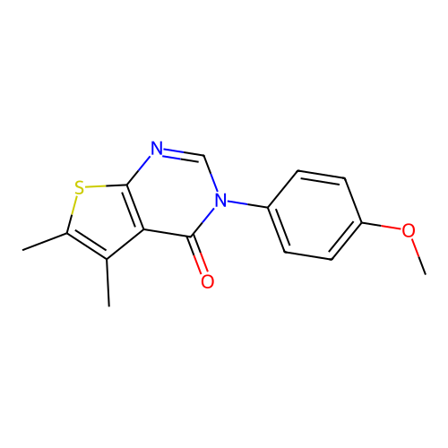 3-(4-Methoxyphenyl)-5,6-dimethylthieno[2,3-d]pyrimidin-4-one structure