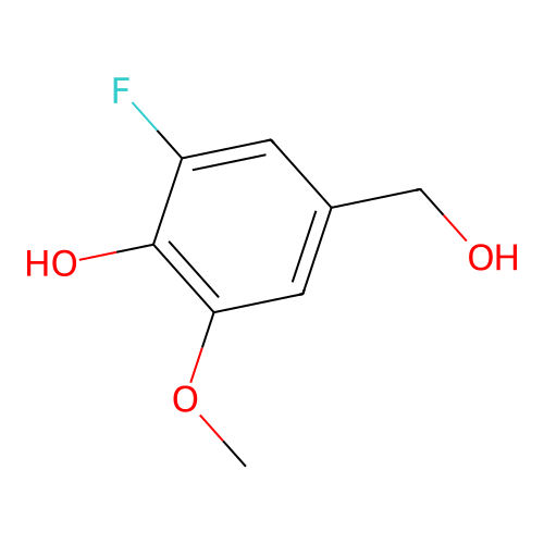 2-Fluoro-4-(hydroxymethyl)-6-methoxyphenol structure