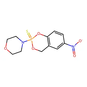 2-(Morpholin-4-yl)-6-nitro-2H,4H-1,3,2lambda~5~-benzodioxaphosphinine-2-thione structure