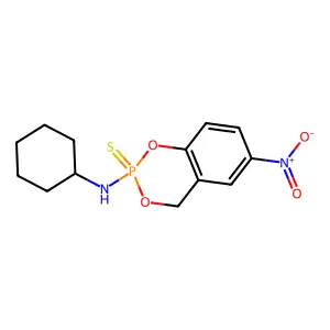 4H-1,3,2-Benzodioxaphosphorin-2-amine, N-cyclohexyl-6-nitro-, 2-sulfide structure