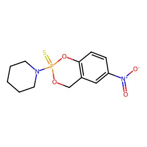 6-Nitro-2-(piperidin-1-yl)-2H,4H-1,3,2lambda~5~-benzodioxaphosphinine-2-thione structure