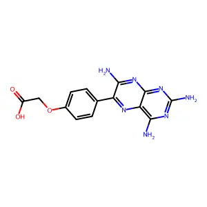 Acetic acid, (4-(2,4,7-triaminopteridin-6-yl)phenoxy)- structure