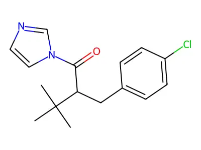 1H-Imidazole, 1-(2-((4-chlorophenyl)methyl)-3,3-dimethyl-1-oxobutyl)- structure