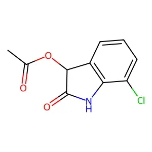 3-(Acetyloxy)-7-chloro-1,3-dihydro-2H-indol-2-one structure
