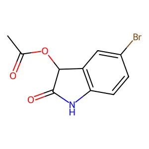 5-Bromo-2-hydroxy-3H-indol-3-yl acetate structure