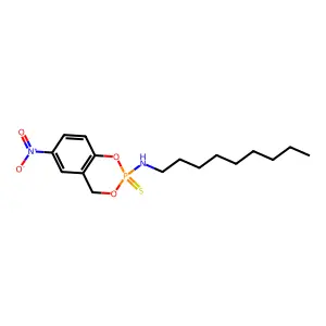 4H-1,3,2-Benzodioxaphosphorin-2-amine, 6-nitro-N-nonyl-, 2-sulfide structure