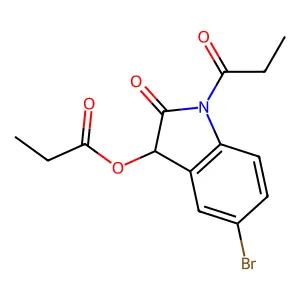 5-Bromo-N,O-dipropionyldioxindole structure