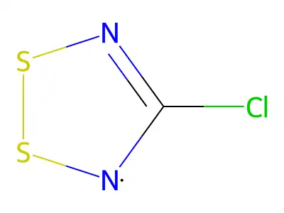 1,2,3,5-Dithiadiazolyl radical, 4-chloro- structure