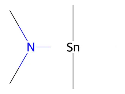 二甲氨基三甲基锡 structure