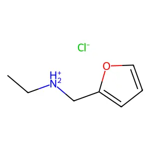 Furfurylamine, N-ethyl-, hydrochloride structure