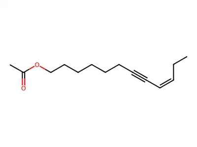 Dodec-9-en-7-ynyl acetate structure